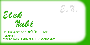 elek nubl business card